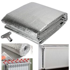 5mx30cm Radiator Heat Reflective Insulating Foil Sheet Energy Saving W Zinc Key
